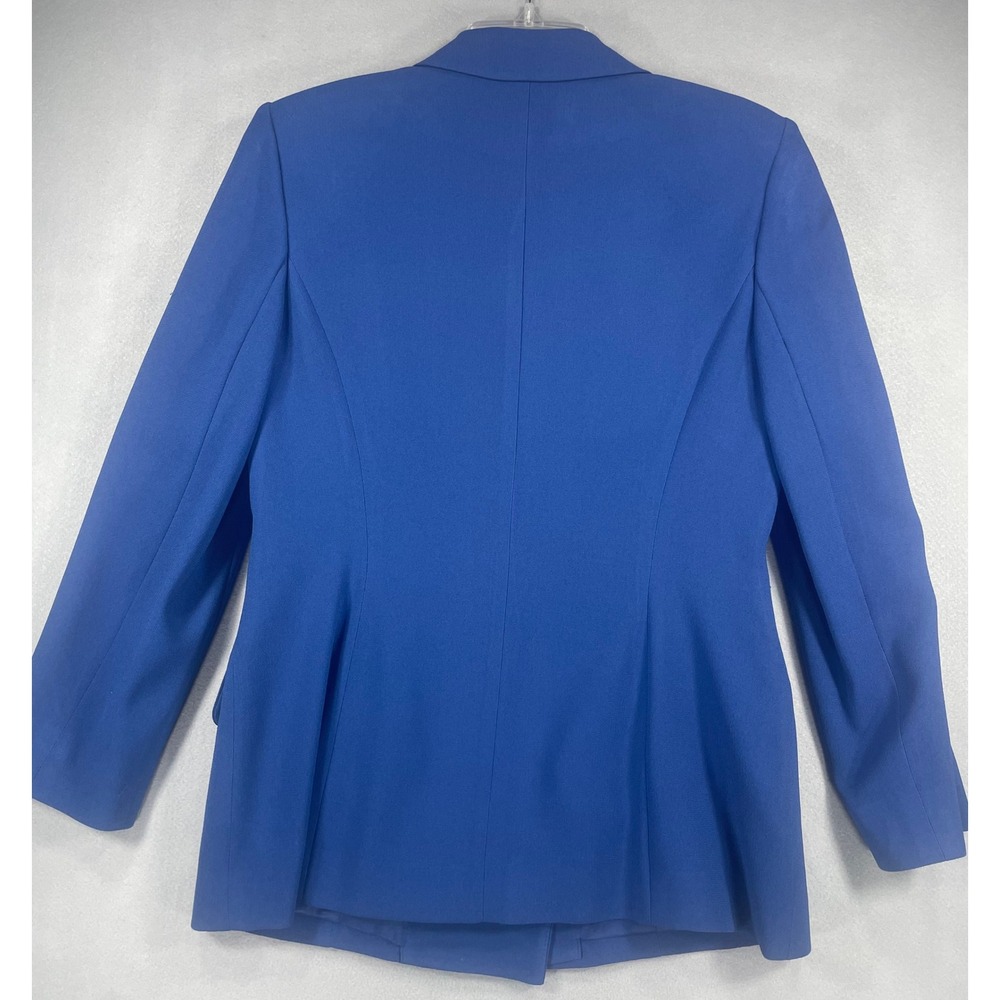 Christian Dior Vintage Royal Blue Skirt Suit Set Blazer Pencil Skirt Size 4 - Picture 7 of 14